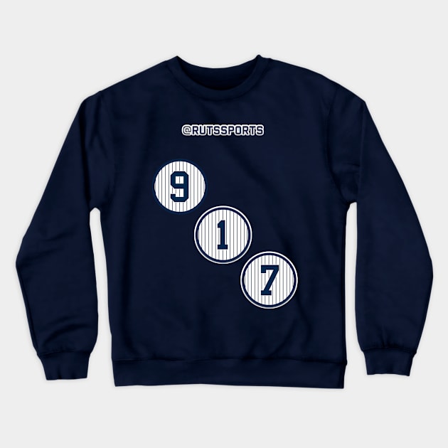 Rep Your Area Code (NY 917) Crewneck Sweatshirt by RUTSSports